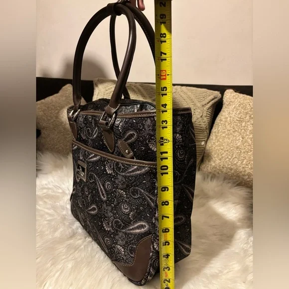 🤎🤎American Living Paisley Tote Bag with Brown Accents luggage .🤎🤎BOX B - Picture 8 of 12